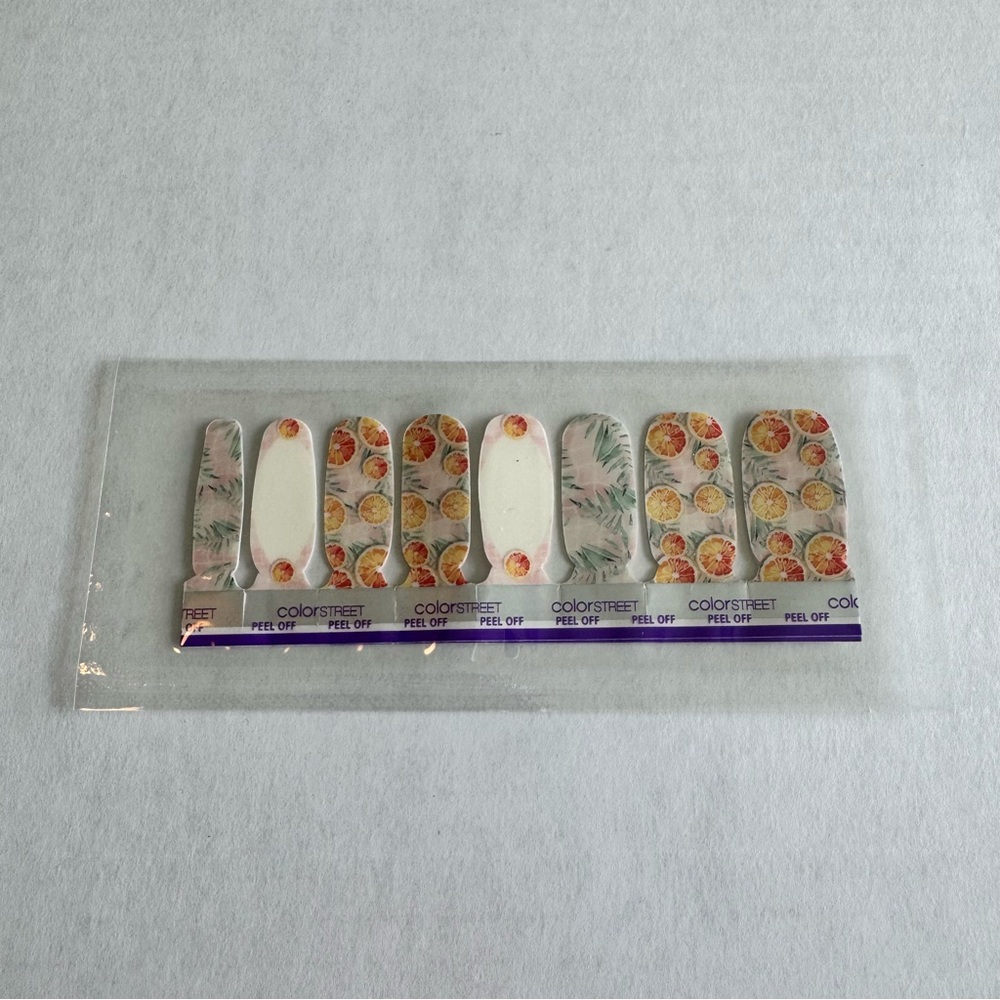 *Exclusive* Color Street: Citrus Spritz | White Orange Yellow Summer Fruit Frost - Picture 5 of 13